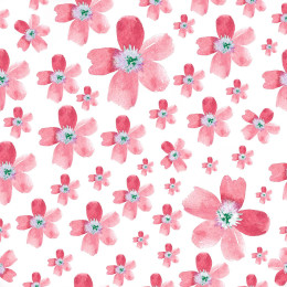PINK FLOWERS PAT. 5 / white 