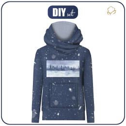 HYDROPHOBIC HOODIE UNISEX - SNOW  - sewing set