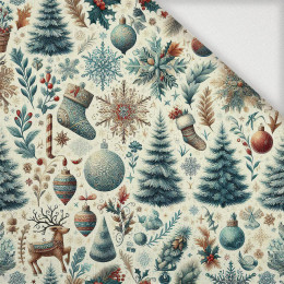 Vintage Christmas wz.26 - Woven Fabric for tablecloths