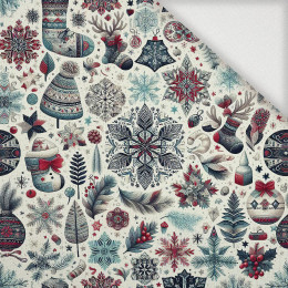 Vintage Christmas wz.30 - Woven Fabric for tablecloths