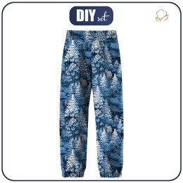 CHILDREN'S SOFTSHELL TROUSERS (YETI) - WINTER FOREST PAT.5 - sewing set