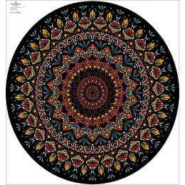 AFRICAN MANDALA -  big circle skirt panel 