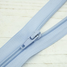 Coil zipper 50cm Open-end - baby blue