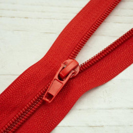 Coil zipper 60cm Open-end - red