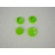 Snaps KAM, plastic fasteners 14mm - lime 10 sets