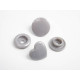 Fasteners KAM hearts 12 mm light grey 10 sets