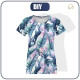 WOMEN’S T-SHIRT XS - WATER-COLOR LEAVES - single jersey 