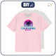 KID’S T-SHIRT - CALIFORNIA BEACH  / pink - single jersey 
