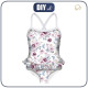 Girl's swimsuit - WATERCOLOR BOUQUET Pat. 2