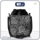 BUCKET BAG - ZEBRA LEAVES / black