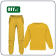 Children's tracksuit (MILAN) - B-14 SPICY MUSTARD - looped knit fabric