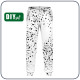 CHILDREN'S JOGGERS (LYON) - SPOTS / BLACK (DIA DE LOS MUERTOS) - looped knit fabric 