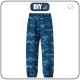 CHILDREN'S SOFTSHELL TROUSERS (YETI) - CAMOUFLAGE - classic blue