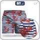 Men's swim trunks - ANCHORS 3D - sewing set
