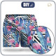 Men's swim trunks - TROPICAL FLAMINGOS  - sewing set