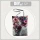SHOPPER BAG - VINTAGE FLOWERS pat. 5 - Cotton woven fabric - sewing set
