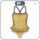 Girl's swimsuit - GLITTER pat. 1 (gold)