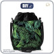 BUCKET BAG - PALM LEAVES pat. 4 / black