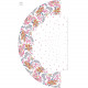 FLOWERS (pattern no. 7) / white - skirt panel 