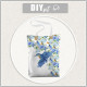 SHOPPER BAG -  KINGFISHERS AND LILACS (KINGFISHERS IN THE MEADOW) / white - sewing set