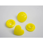 Fasteners KAM hearts 12 mm yellow 10 sets