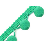 Pop pom tape 13 mm - green