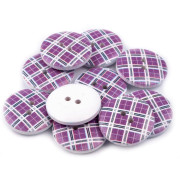 Wooden STRIPES Button - VIOLET