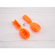 Plastic Cord Lock 18,5 mm - neon  orange