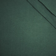 BOTTLE GREEN  - Ribbed knit fabric