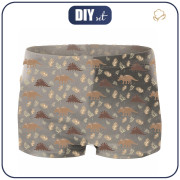 Boy's swim trunks - BROWN DINOSAURS PAT. 4 110-116