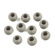 Plastic bead 10x12 mm - grey