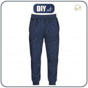 MEN'S JOGGERS  "GREG" S - MELANGE NAVY - sewing set 