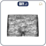 Boy's swim trunks - CAMOUFLAGE - scribble / grey 146-152