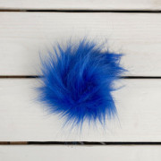 Eco fur pompom 10 cm - cornflower