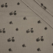 BIKES / beige - cotton muslin