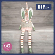 BUNNY EAR GNOME - PANSY - DIY IT'S EASY