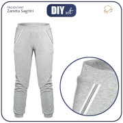 Kid’s trousers - melange light grey 110-116