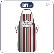 CHRISTMAS APRON - MERRY CHRISTMAS / stripes pat. 2