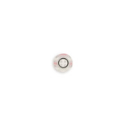 Plastic buttons 13mm four hole striped - white/pink