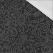 MEHNDI BLACK  / melange graphite - Waterproof woven fabric