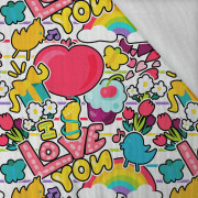 COLORFUL STICKERS PAT. 2 - Cotton muslin