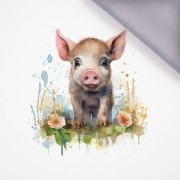 WATERCOLOR PIGGY - panel,  softshell (60cm x 50cm)