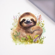 WATERCOLOR SLOTH PAT. 2 - panel,  softshell (60cm x 50cm)