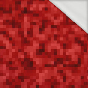 PIXELS pat. 2 / red - looped knit fabric