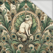 ART NOUVEAU CATS & FLOWERS PAT. 1 - panel (75cm x 80cm) looped knit