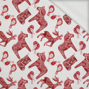 WINTER ANIMALS pat. 3 (NORDIC CHRISTMAS) - looped knit fabric