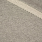 MELANGE LIGHT GRAY / BLACK DOTS - Hydrophobic cotton loop knit fabric 300g