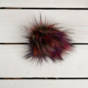 Eco fur pompom 10 cm - multicolor wz.3