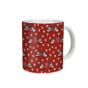 MUG WITH PRINT - BIRDS IN LOVE PAT. 2 / RED (BIRDS IN LOVE)