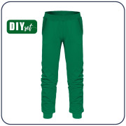 CHILDREN'S JOGGERS "LYON" (86/92) - ACID WASH / GREEN - looped knit fabric